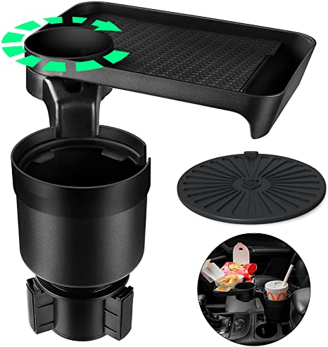 Car Cup Holder with Attachable Food Eating Tray