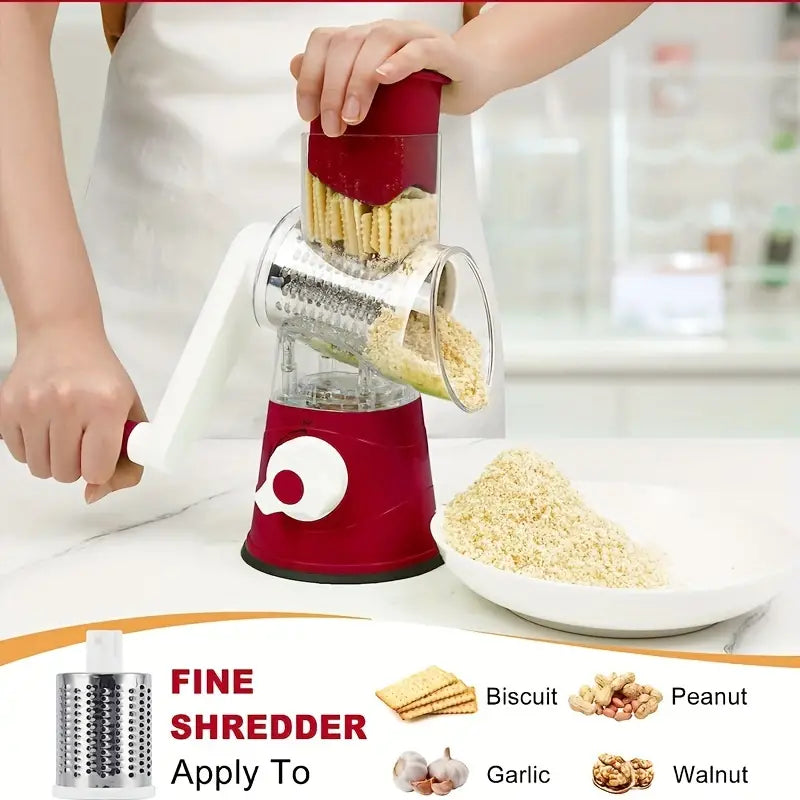 3 in 1 Rotary Cheese Grater Vegetable Slicer