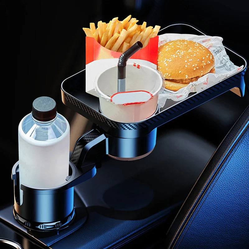 Car Cup Holder with Attachable Food Eating Tray